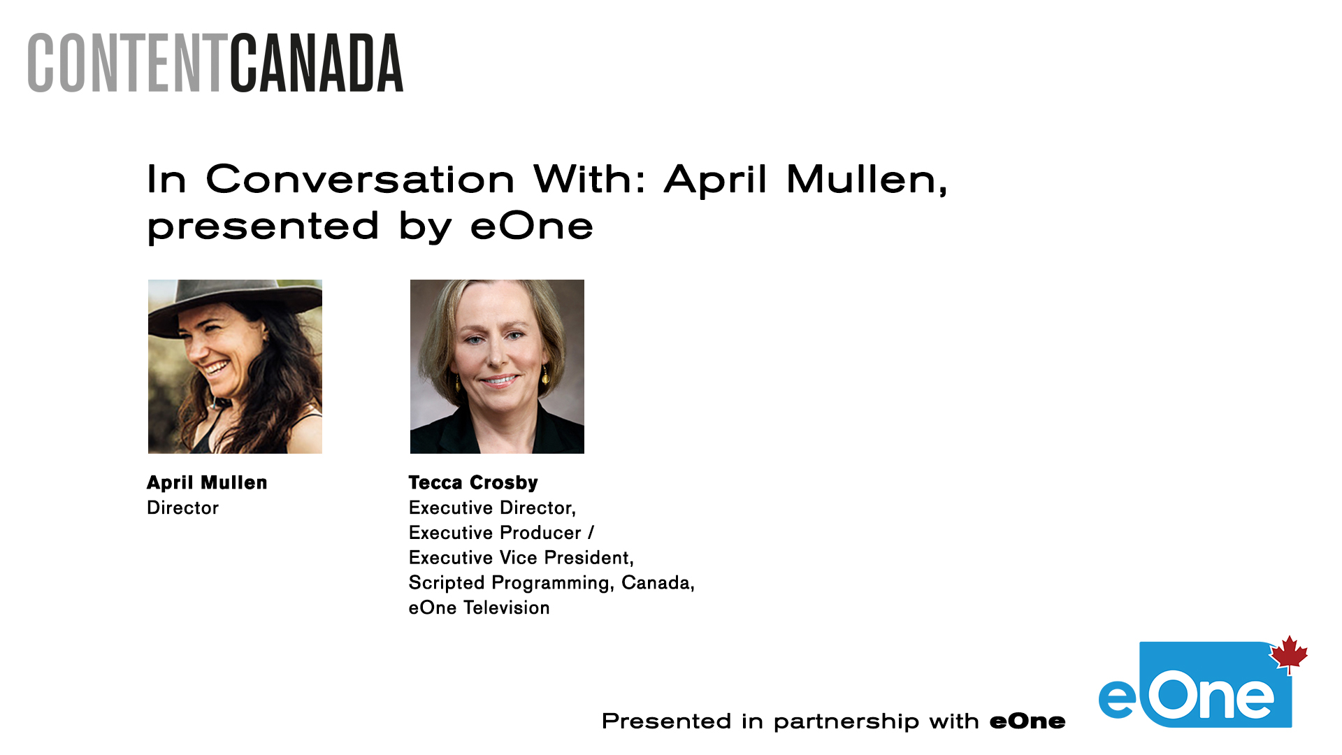 In Conversation With: April Mullen, presented by eOne